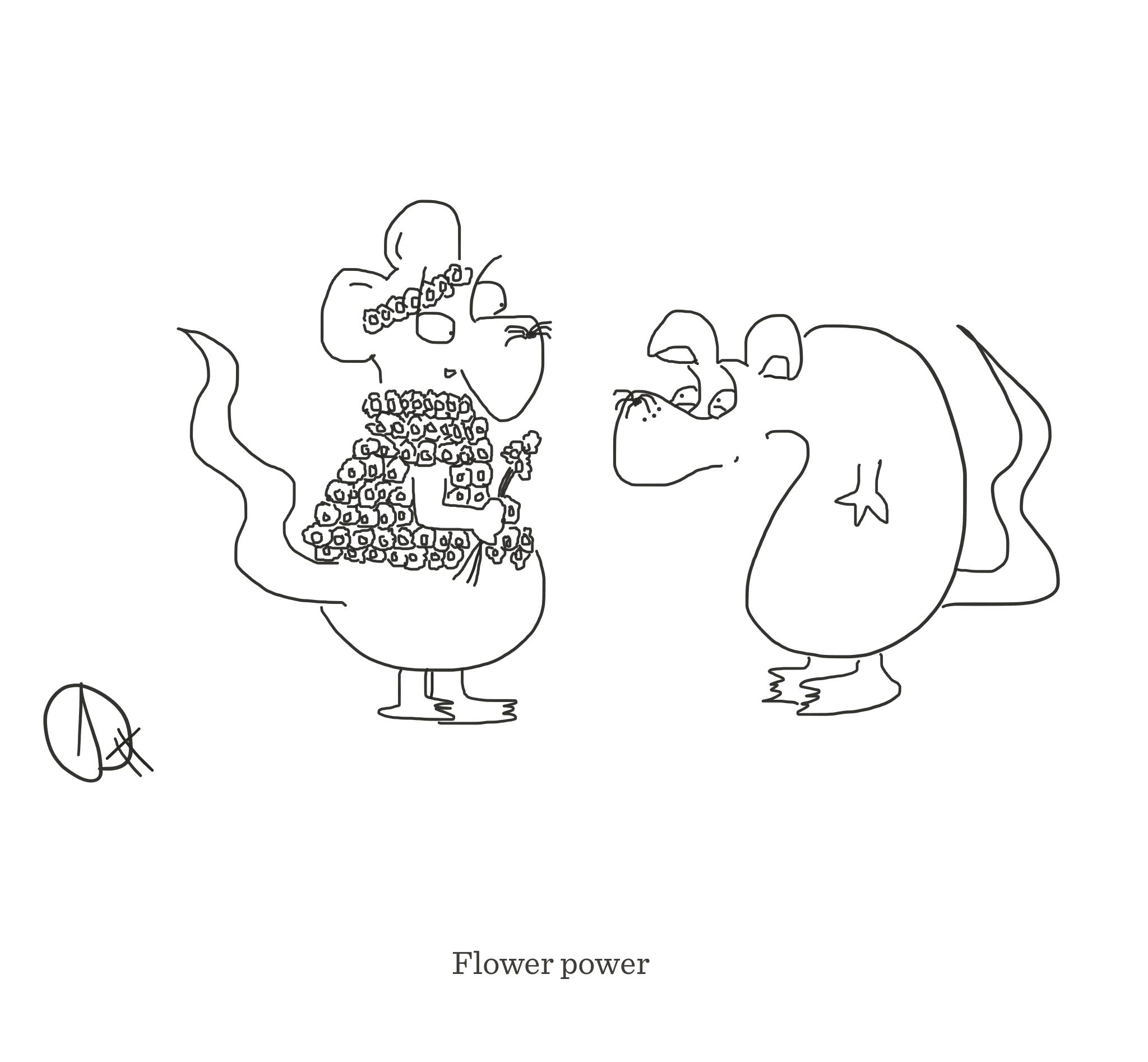 Flower power, The Happy Rat cartoon