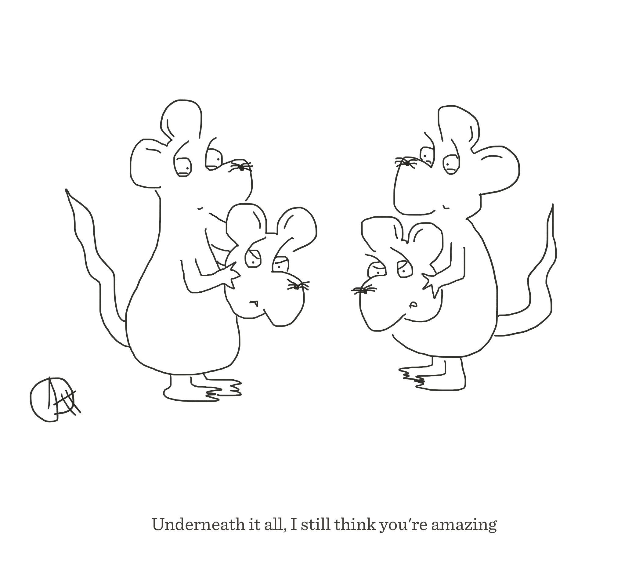 Underneath it all, The Happy Rat cartoon